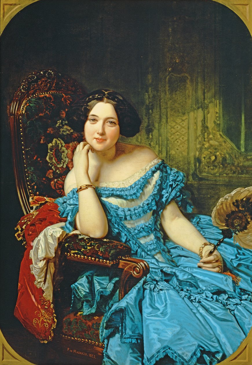 Portrait of Amalia de Llano y Dotres, Countess of Vilches, 1853  by Federico de Madrazo y Kuntz