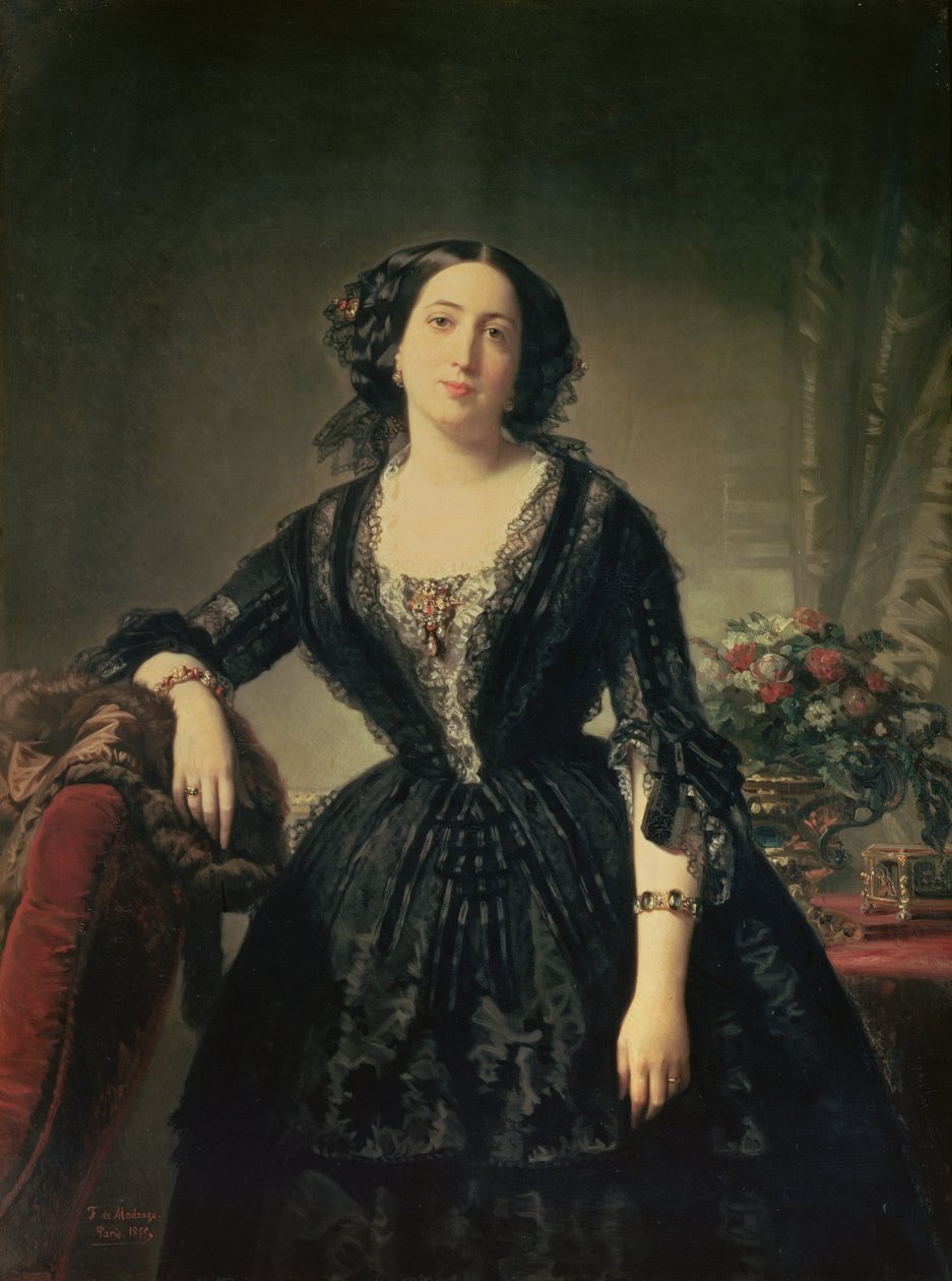 Portrait of Maria Dolores Aldama, Marquesa de Montelo, 1855 oil on canvas by Federico de Madrazo y Kuntz