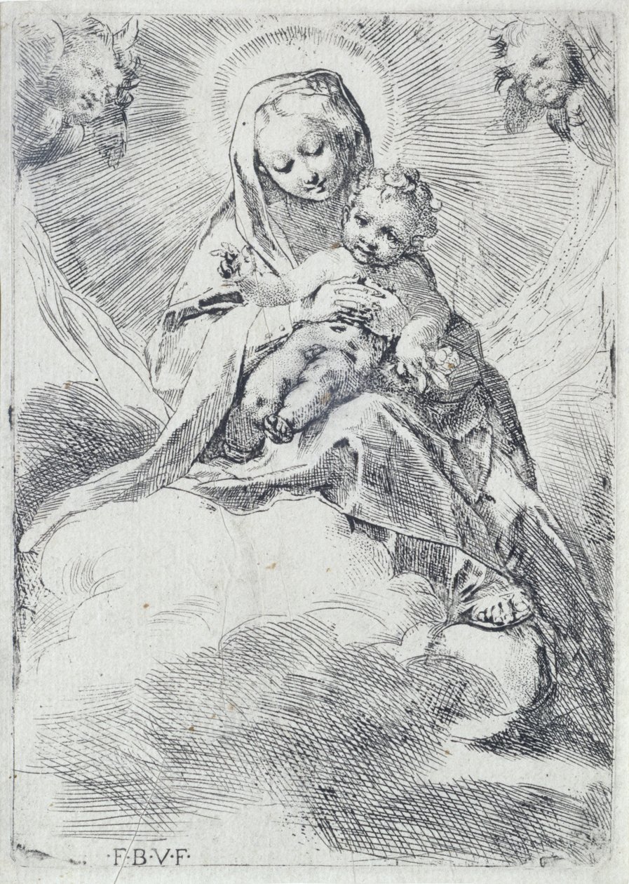 Bulutlardaki Madonna by Federico Barocci