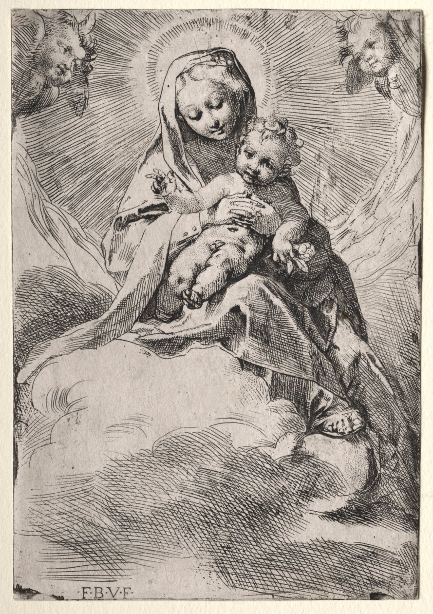 Bulutlardaki Madonna, c. 1581. by Federico Barocci