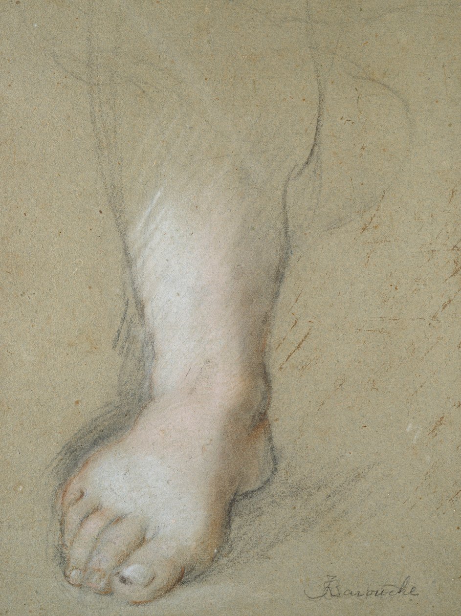 Bir Ayak Çalışması, 16. yüzyılın sonlarında by Federico Barocci