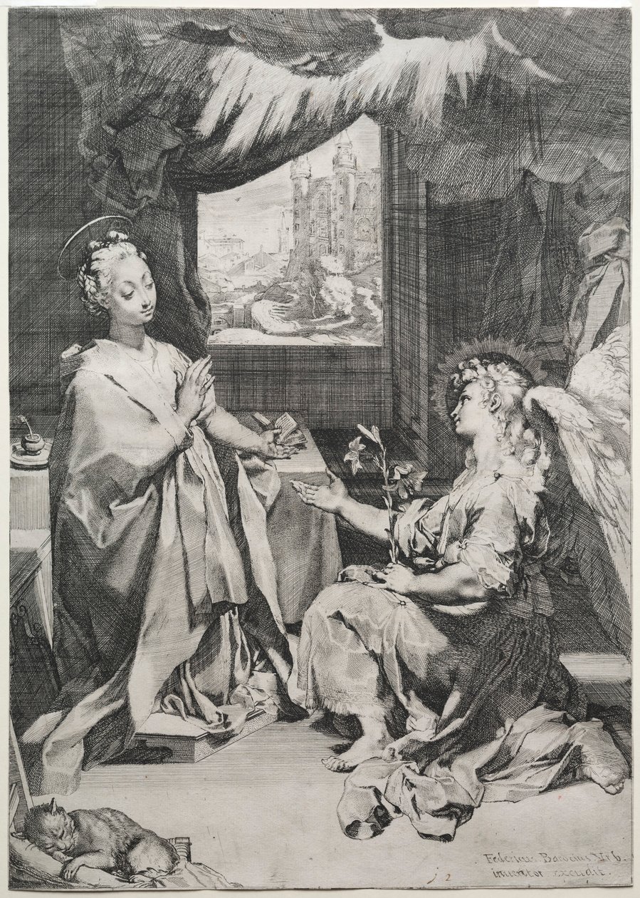 Duyuru, c. 1585. by Federico Barocci