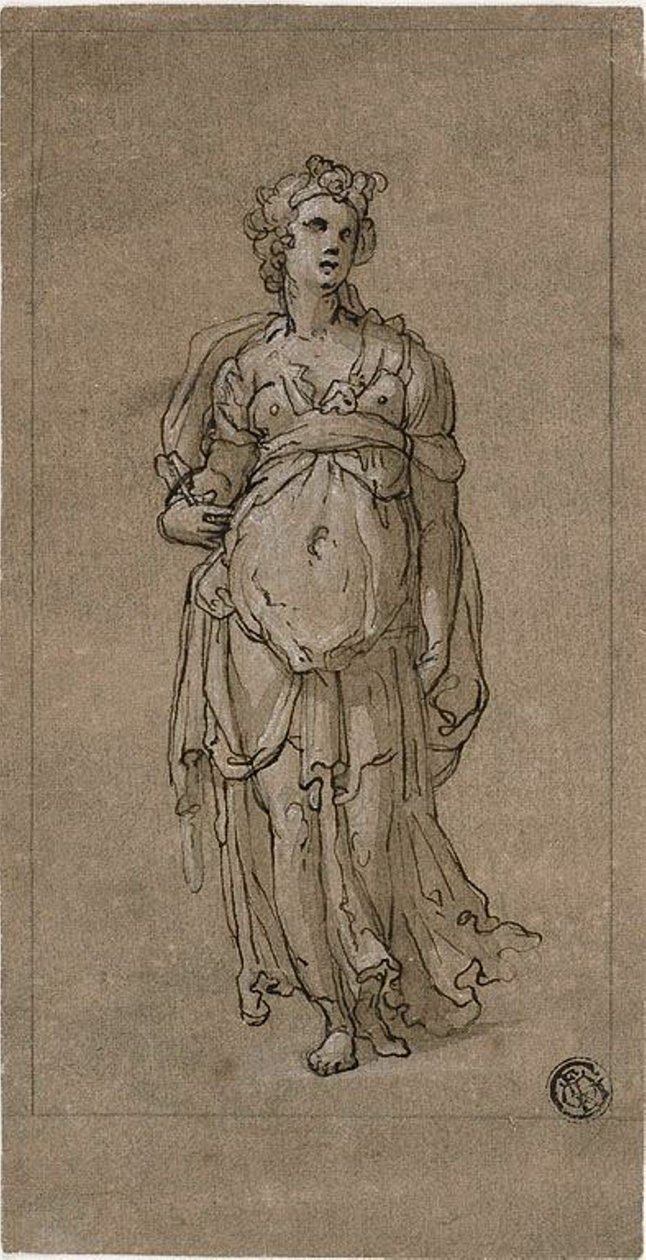 Ayakta Kadın Alegorik Figür by Federico Zuccaro