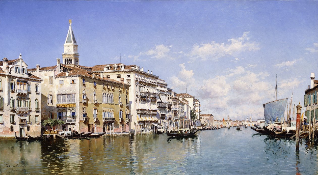 Büyük Kanal, Venedik, 1883 by Federico del Campo