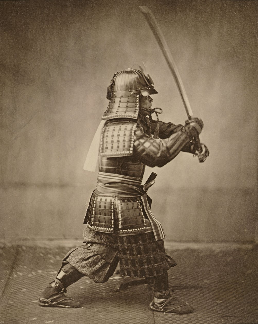 Kılıçlı samuray, 1860 dolayları (albüm baskısı) by Felice Beato