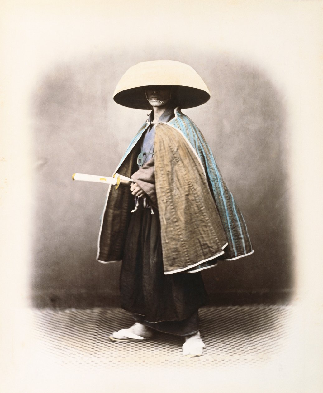 Geleneksel Kostümlü Japon Samuray, 1868 dolayları by Felice Beato