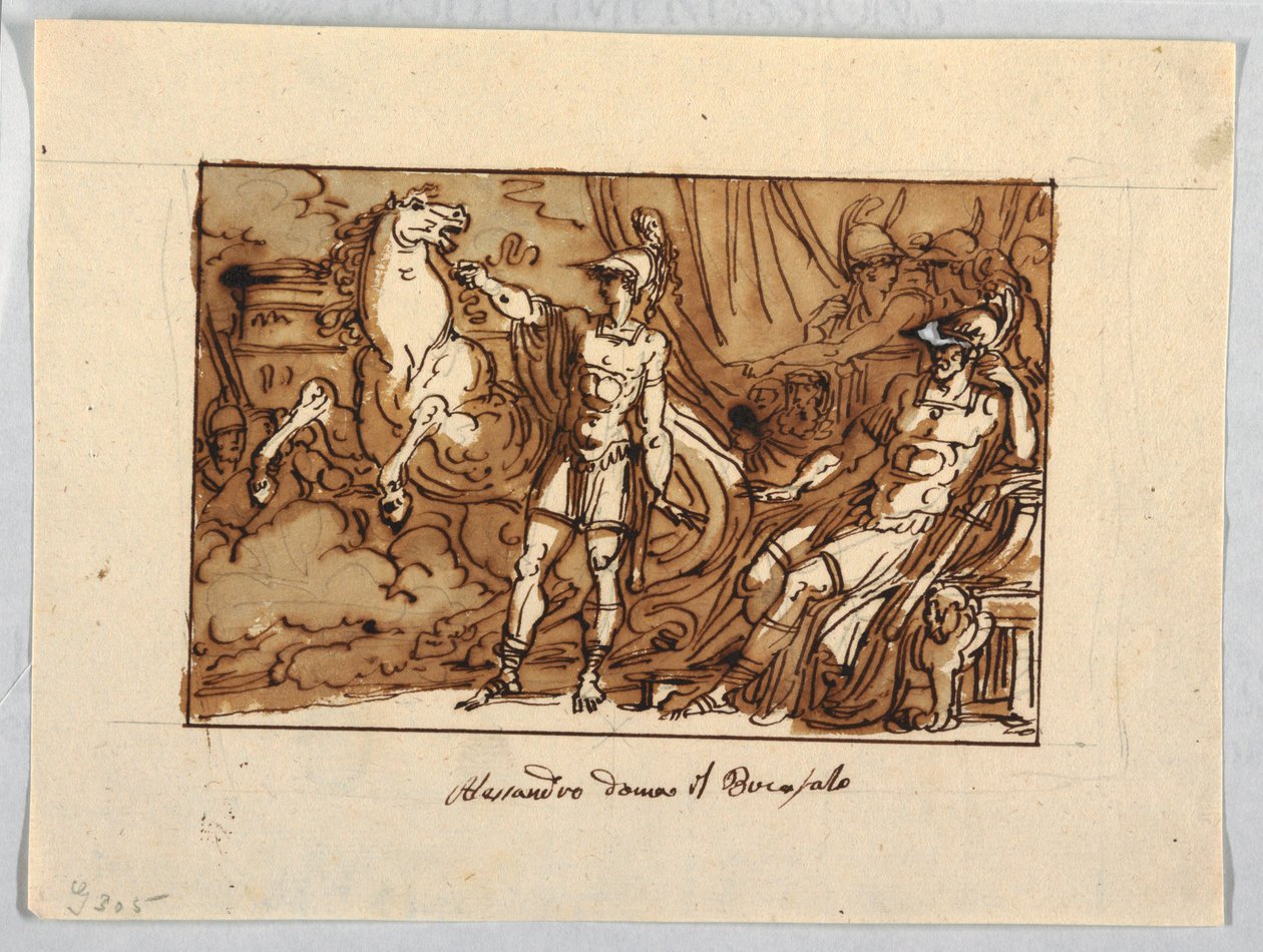 Büyük İskender Evcilleştirme Bucephalus by Felice Giani