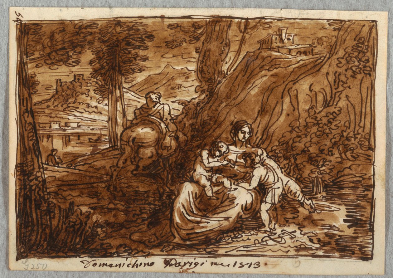 Domenichino'dan Sonra Mısır'a Uçuş by Felice Giani