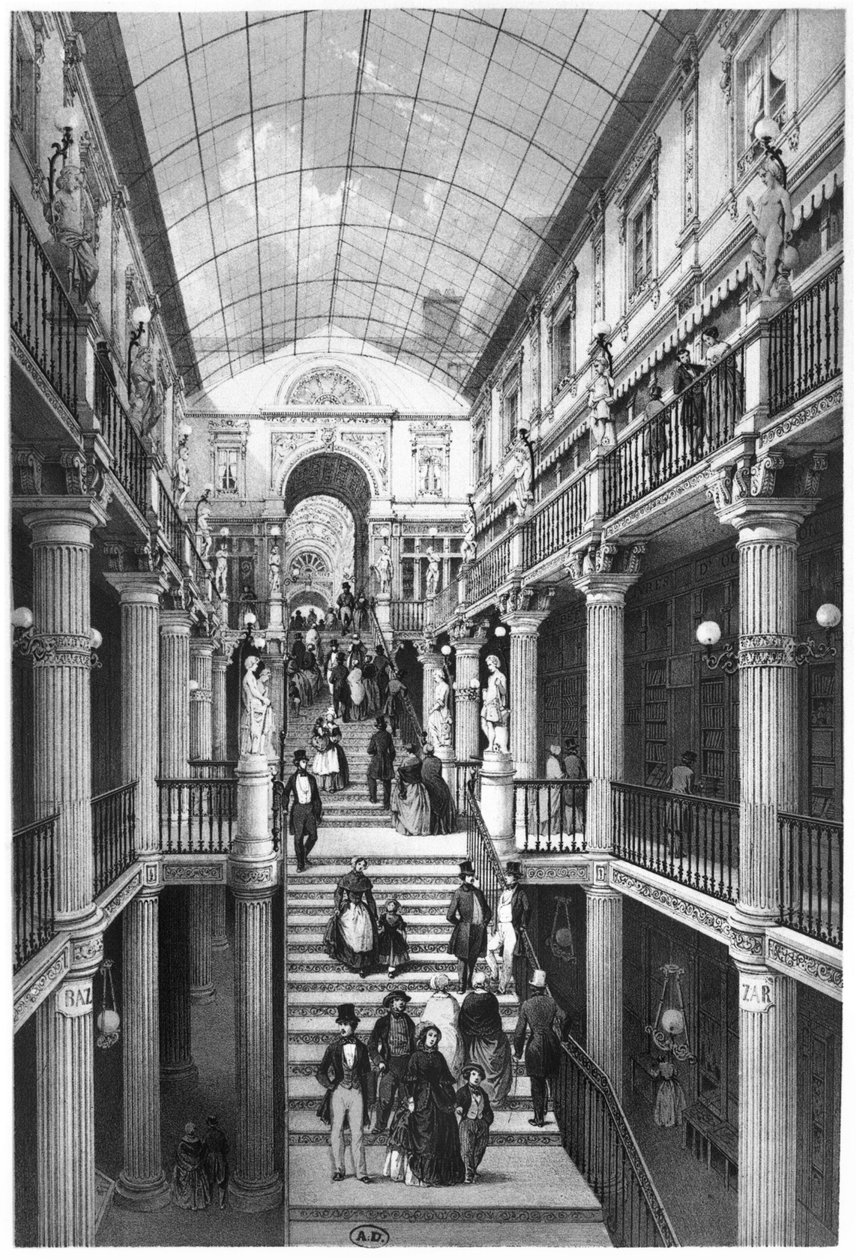 Pommeraye Geçidi, Nantes, 1841 by Felix Benoist