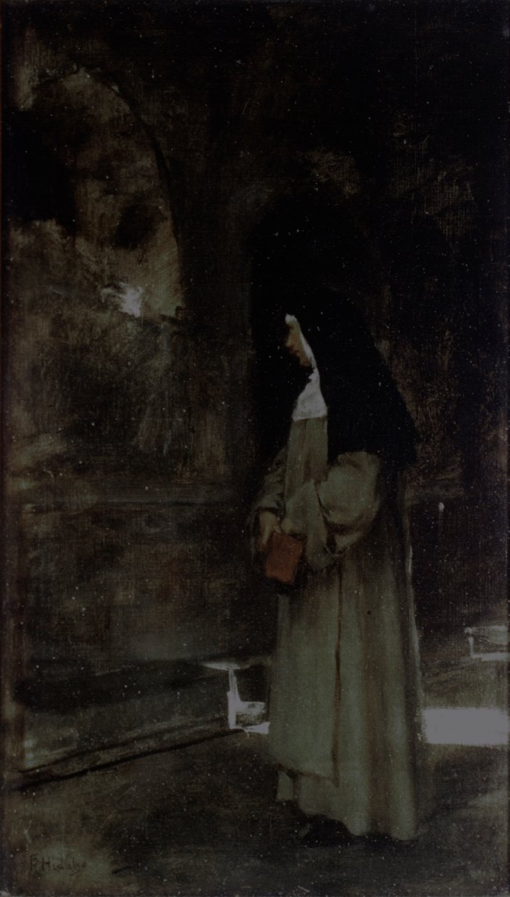 Manastırdaki Anne by Felix Resurreccion Hidalgo