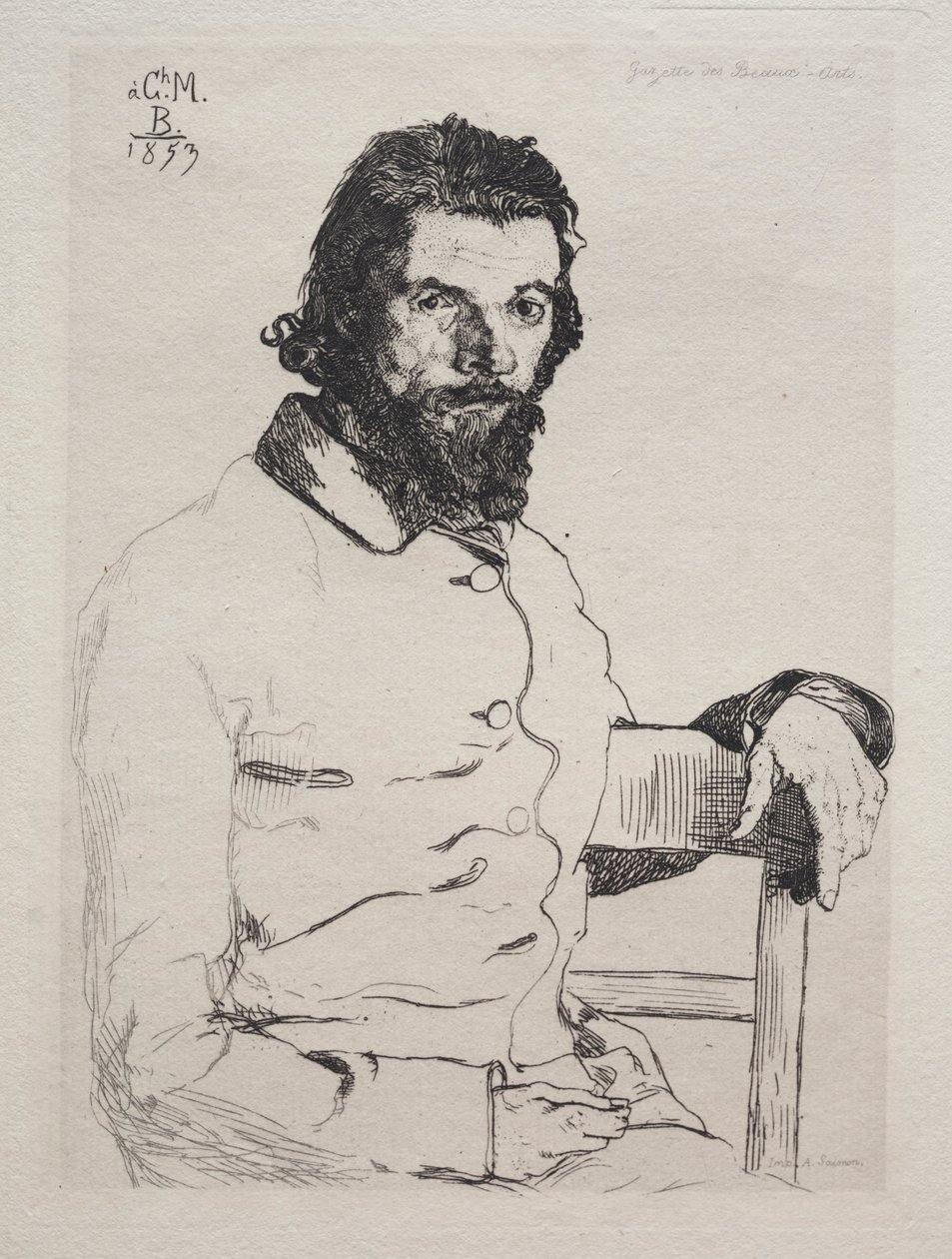 Charles Meryon, 1884. by Felix Bracquemond