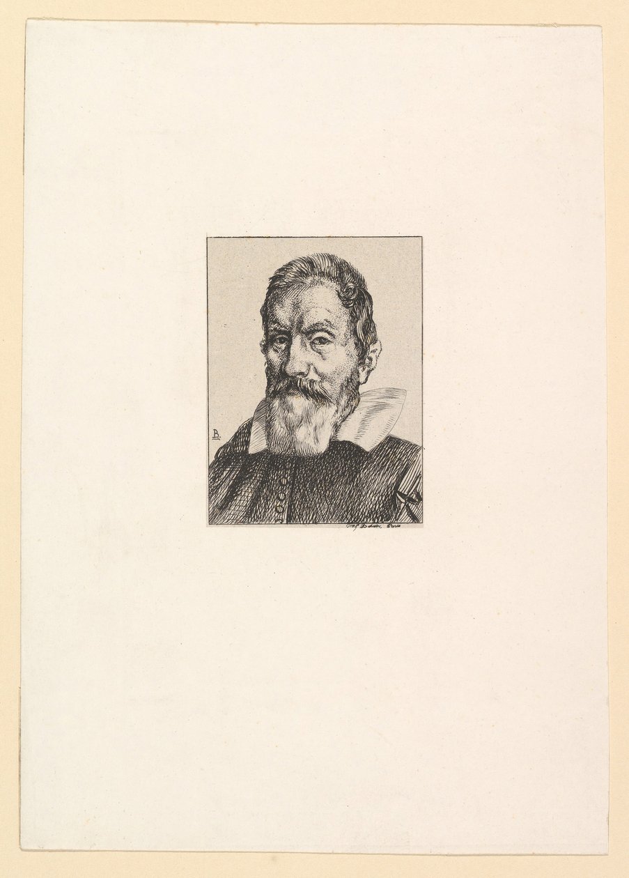 Galileo, 1862. by Felix Bracquemond