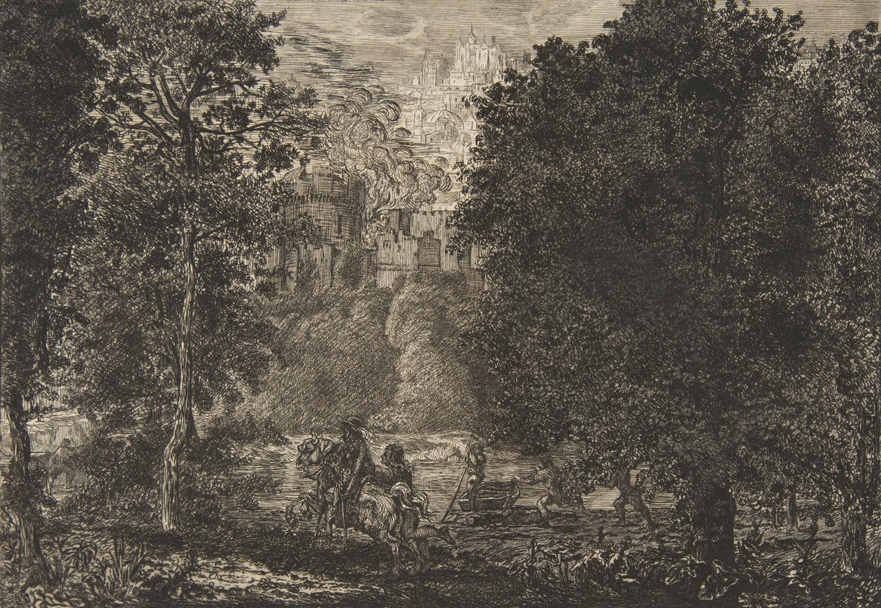Alev ateşe yakın, yaklaşık 1853-5. by Felix Bracquemond