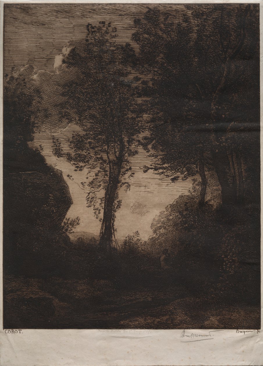 Manzara: Gün batımı, Corot