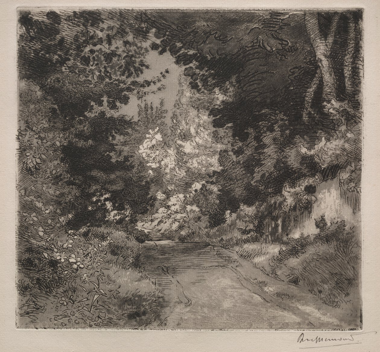 Sevr'e giden yol by Felix Bracquemond
