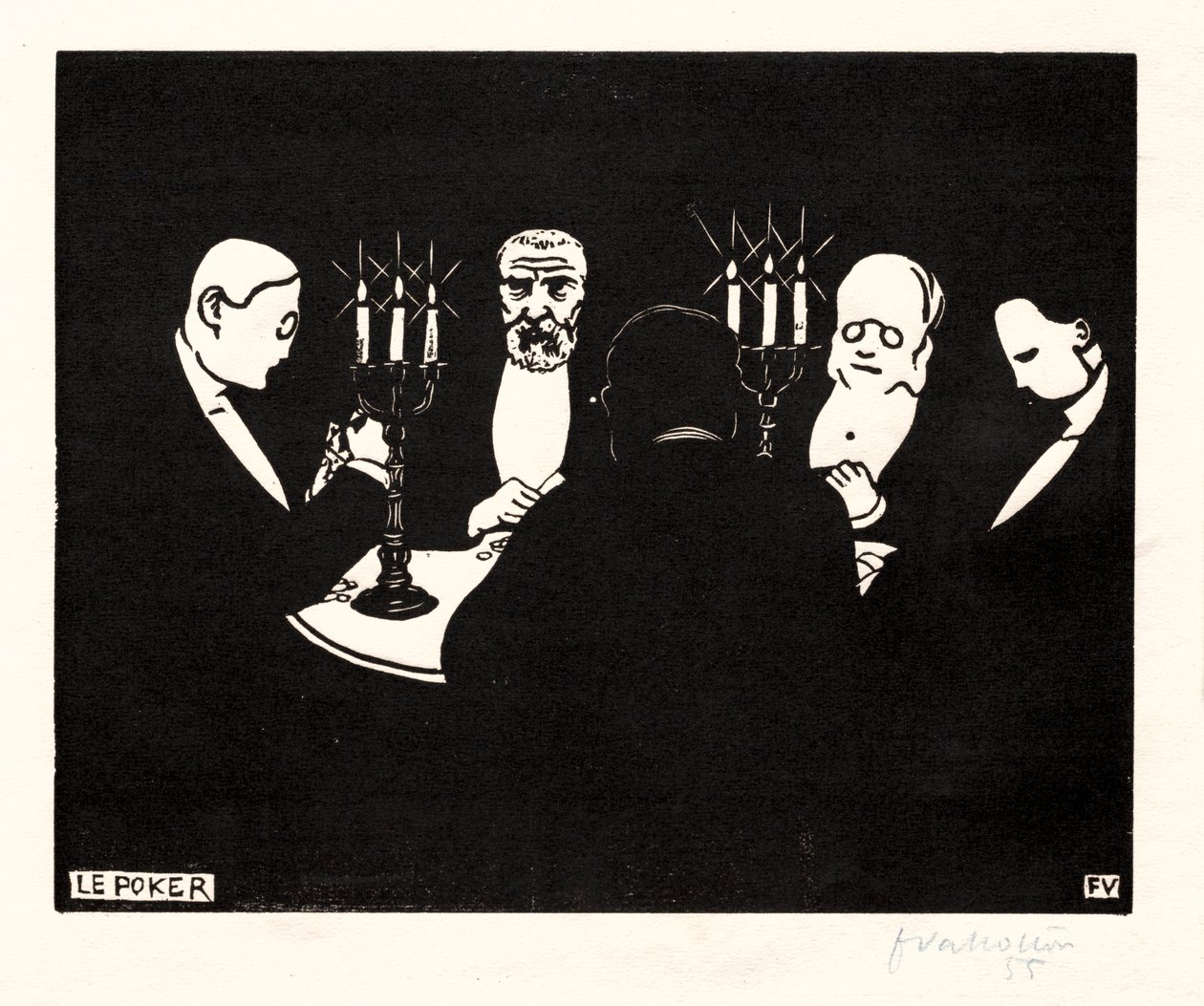 Poker, 1896. by Felix Edouard Vallotton