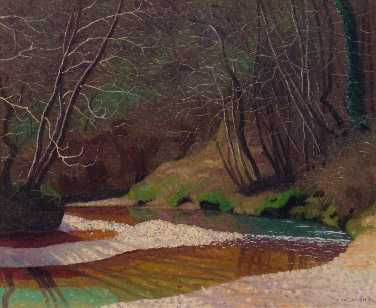 Paslı dere ve beyaz çakıl taşları, 1921. by Felix Edouard Vallotton