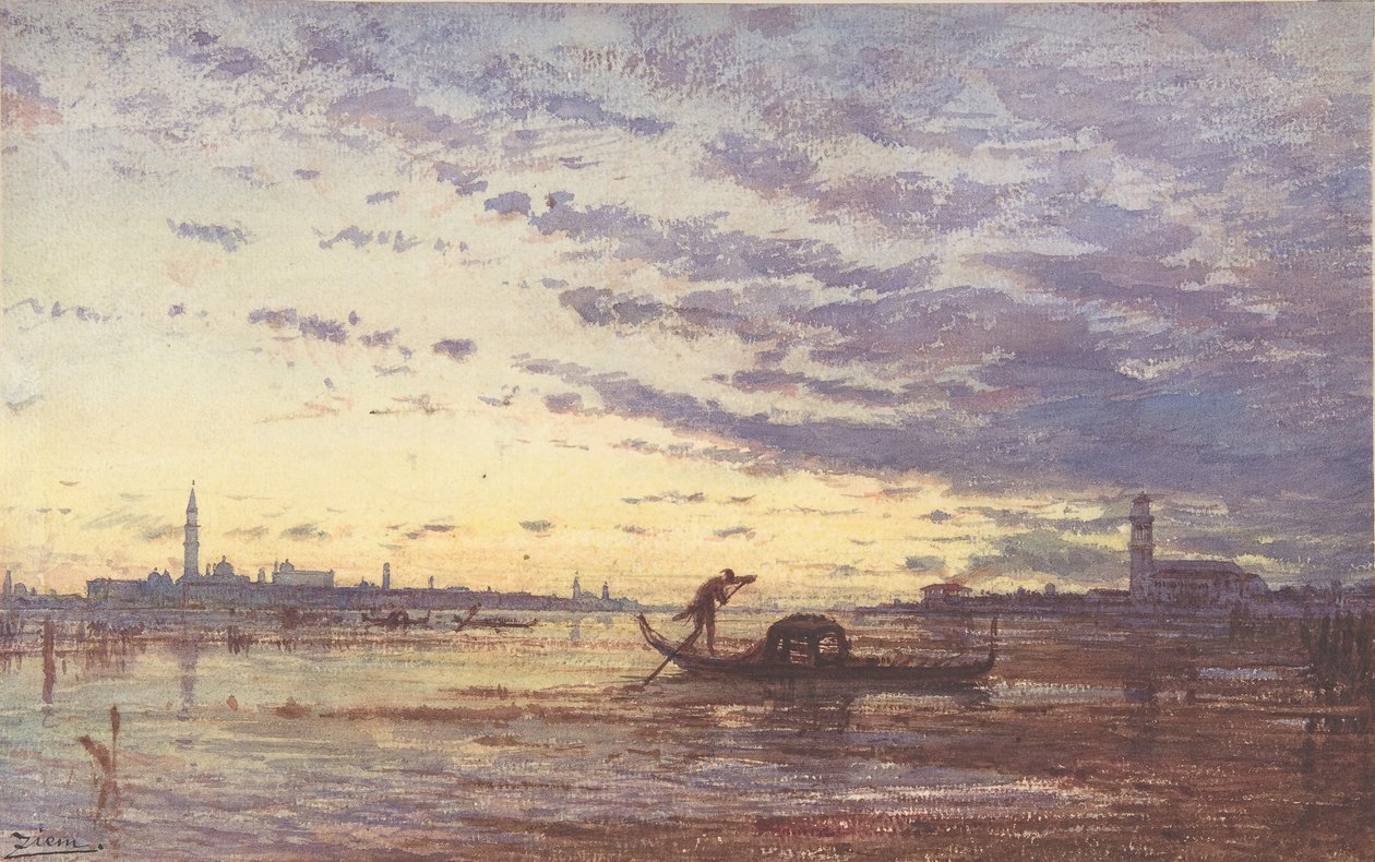 Venedik, n.d.. by Felix Francois Georges Philibert Ziem