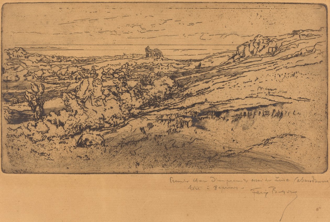 Estre İkinci Versiyondaki Saint-Michel Şapeli. by Felix Hilaire Buhot