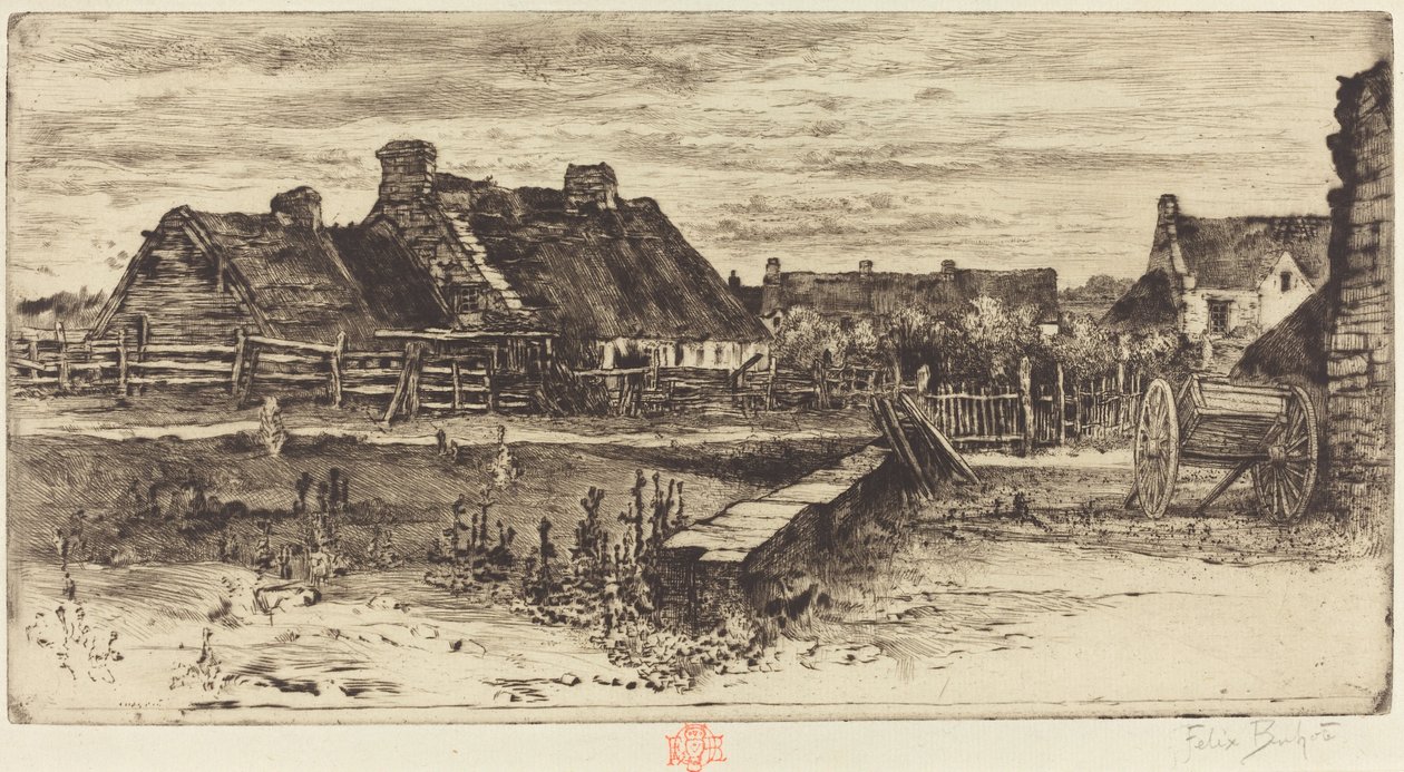 Büyük Kulübeler, 1881. by Felix Hilaire Buhot