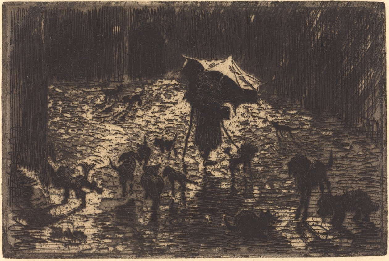 Gece Avcıları by Felix Hilaire Buhot