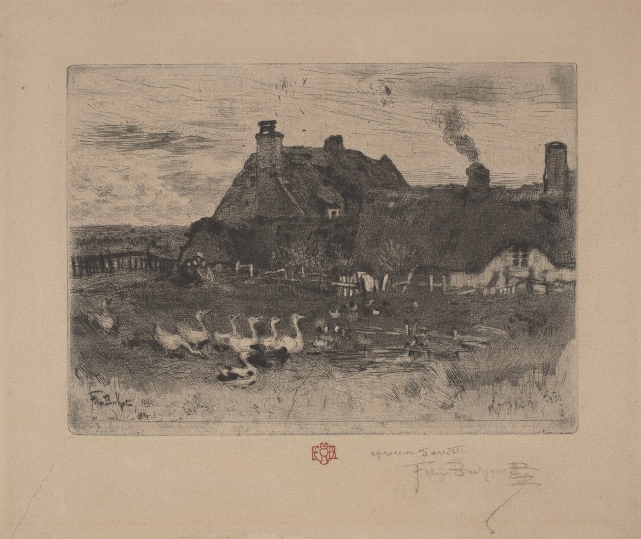 Küçük Kulübeler by Felix Hilaire Buhot