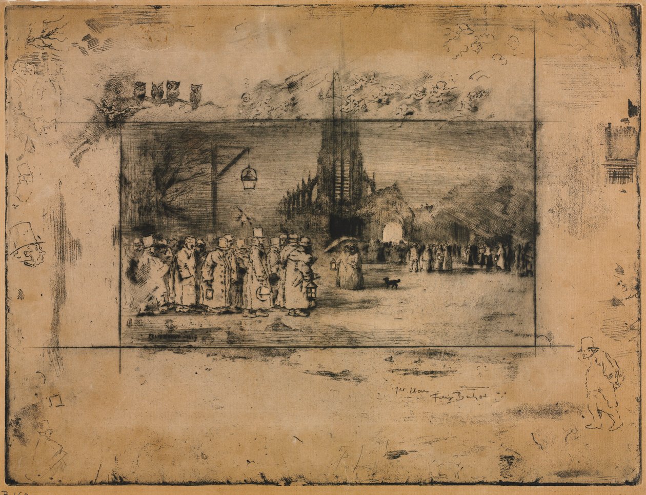 Gece Yarısı Ayini by Felix Hilaire Buhot