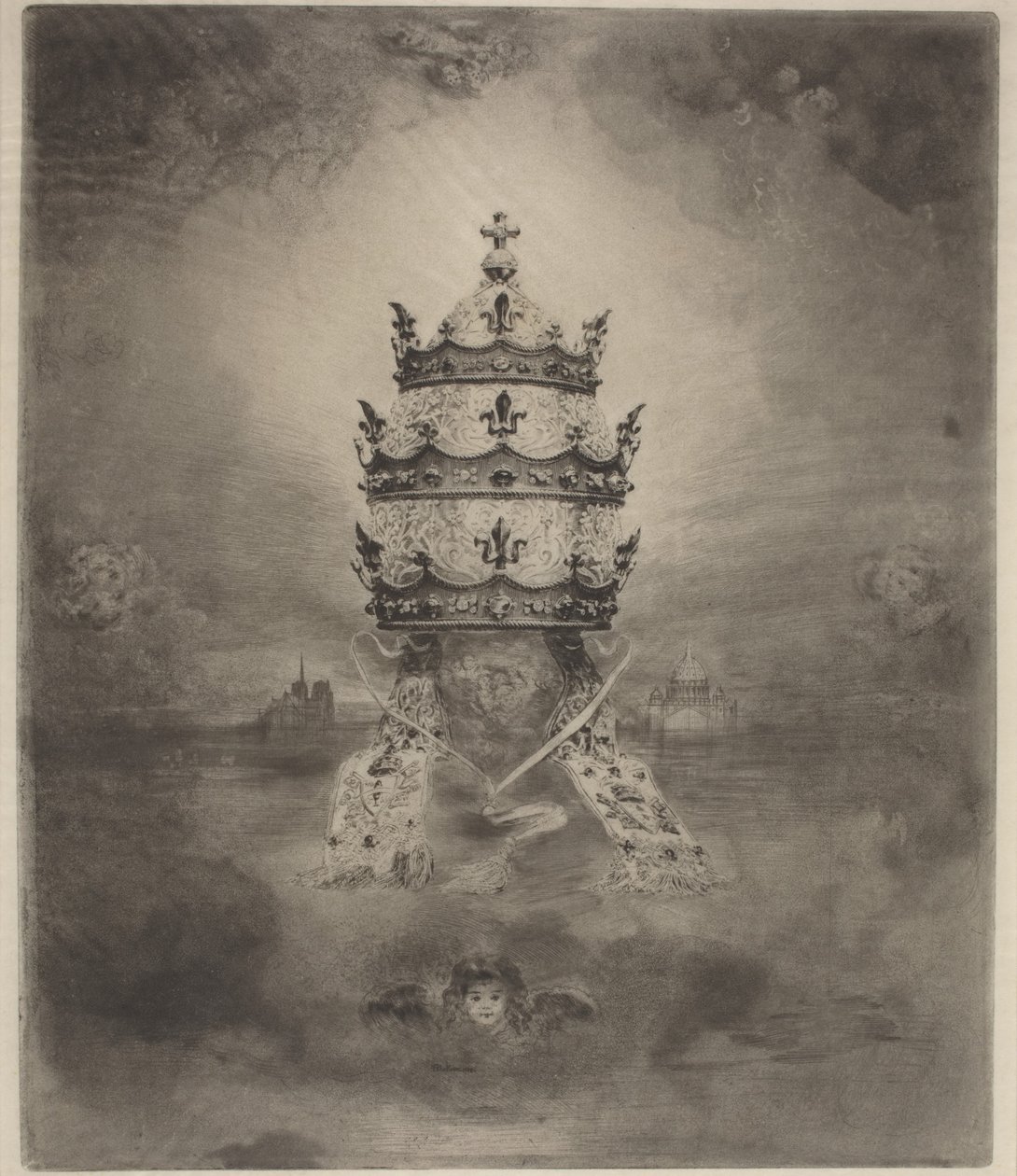 Taç, 1888. by Felix Hilaire Buhot