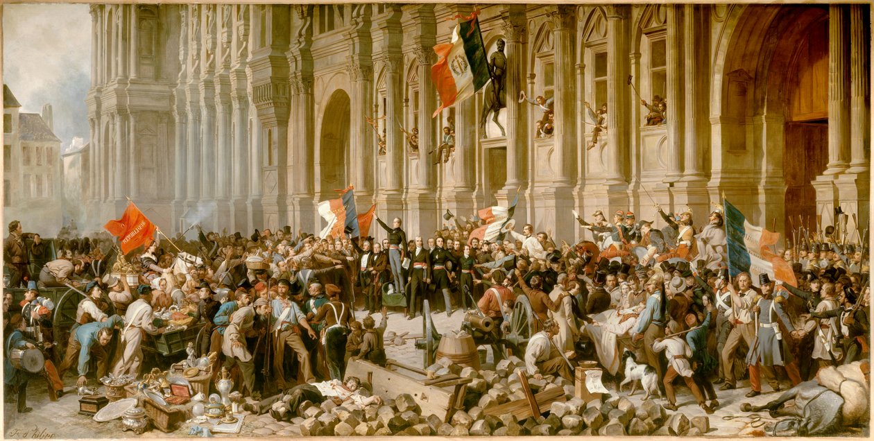 1848 Devrimi: Alphonse de Lamartine by Felix Philippoteaux