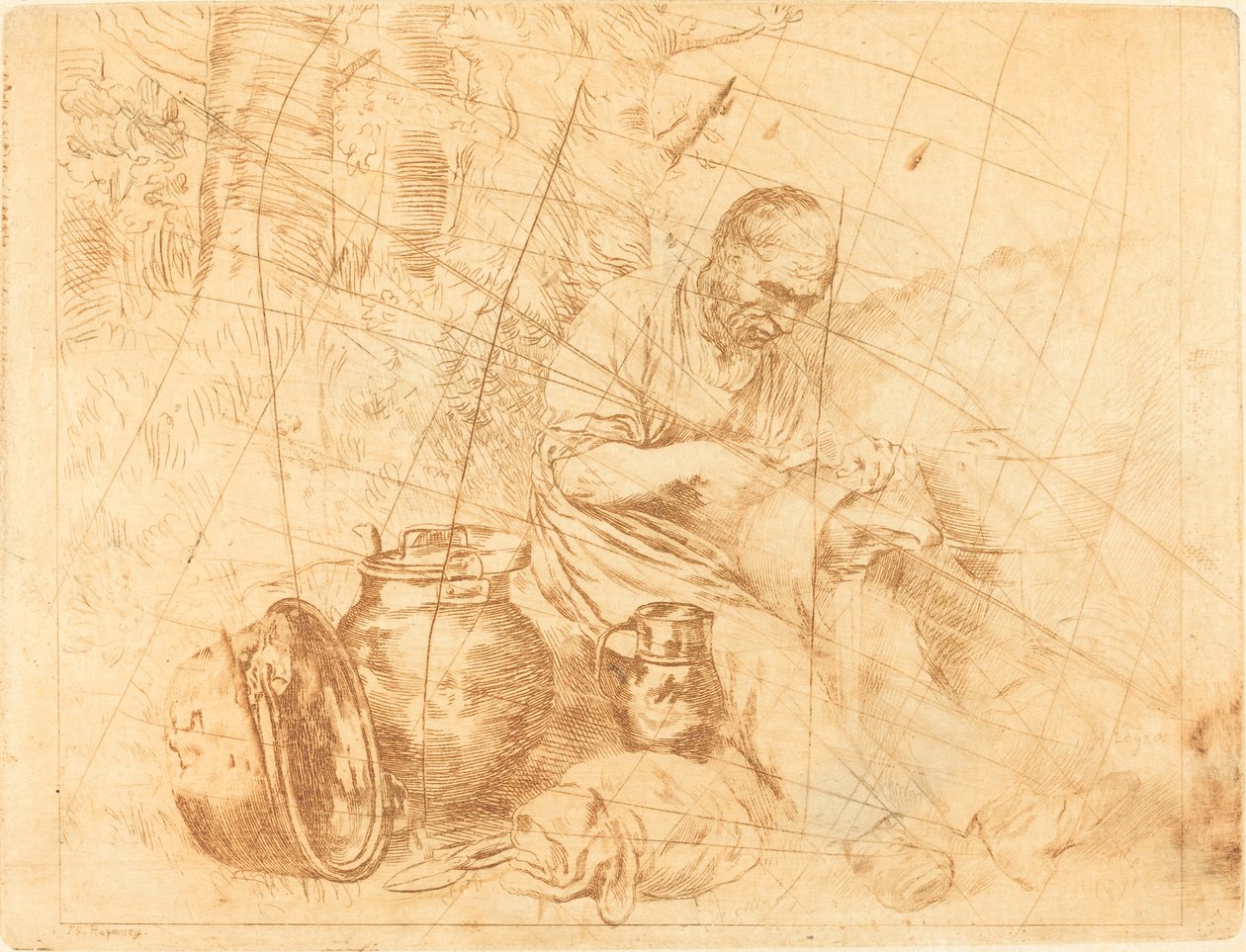 Tinker (Le retameur) by Felix Régamey after Alphonse Legros