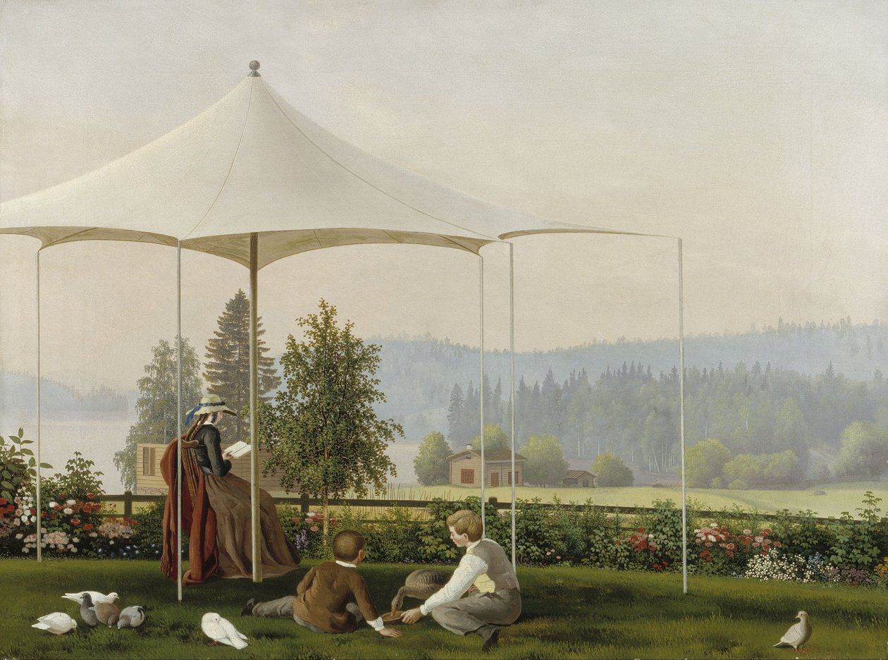Haminalahti Bahçesinde by Ferdinand von Wright