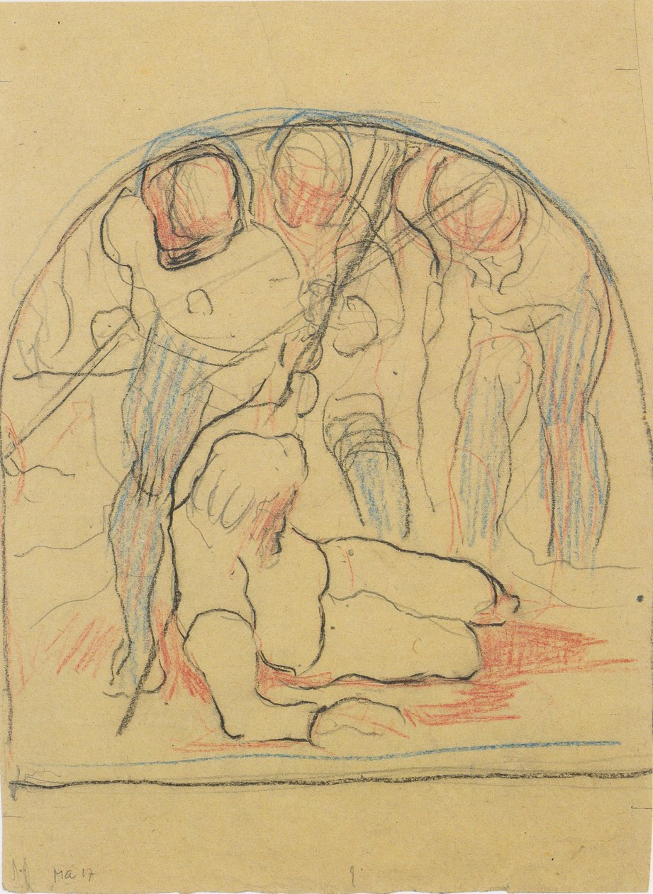 ölmek üzere olan sancaktar by Ferdinand Hodler