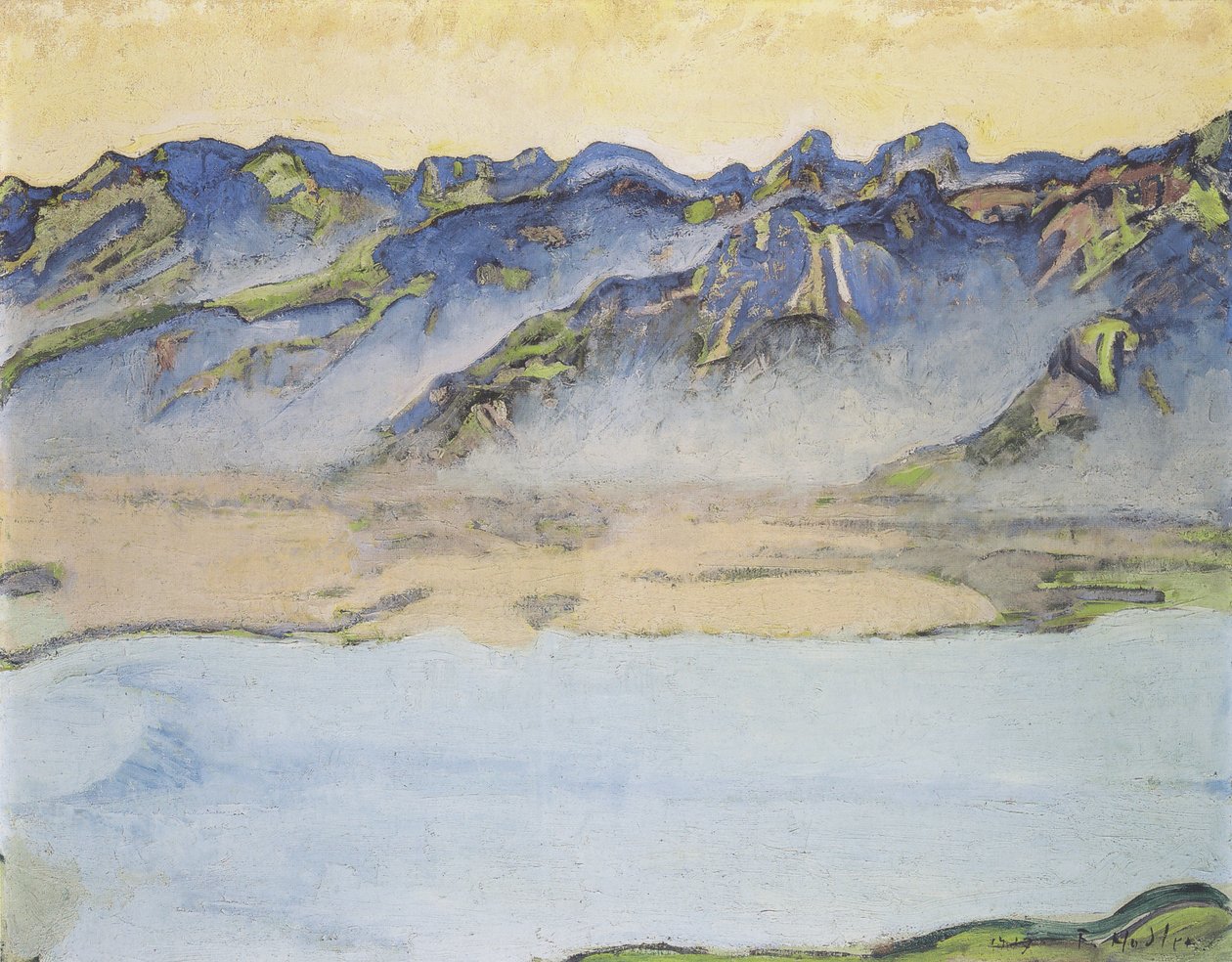 Savoy Alpleri üzerinde yükselen sis by Ferdinand Hodler