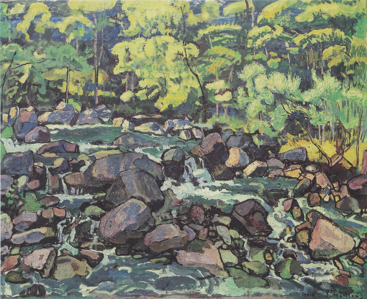 Champéry yakınlarındaki Waldbach by Ferdinand Hodler