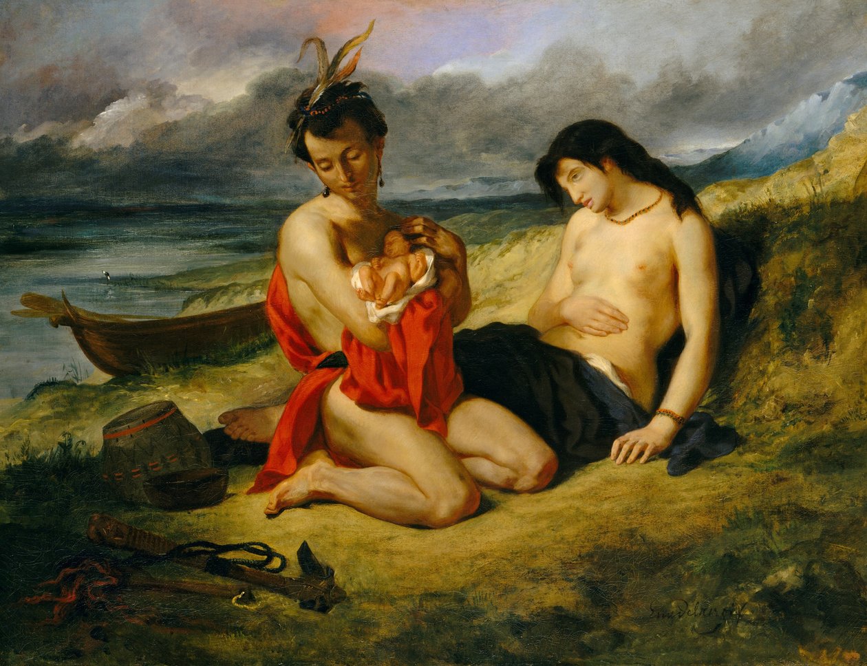 Natchez by Ferdinand Victor Eugene Delacroix