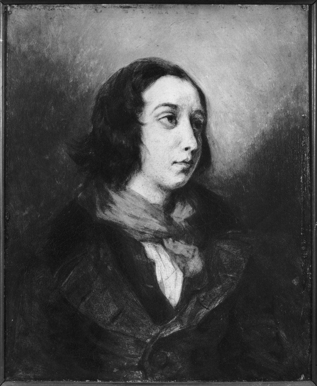 Portrait of George Sand, 1838   by Ferdinand Victor Eugene Delacroix