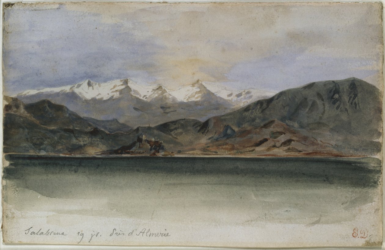 Salobrena yakınlarındaki İspanyol sahili (suluboya) by Ferdinand Victor Eugene Delacroix