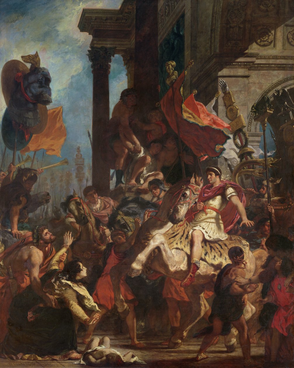 Trajan Adaleti (53-117) 1840 by Ferdinand Victor Eugene Delacroix
