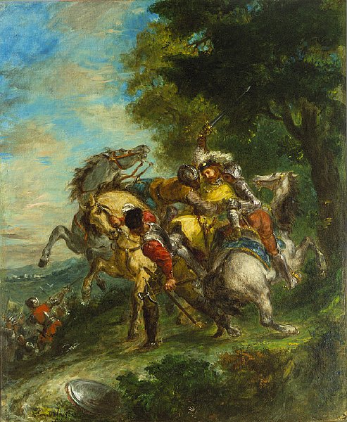 Weislingen Goetzs Men Tarafından Yakalandı by Ferdinand Victor Eugene Delacroix