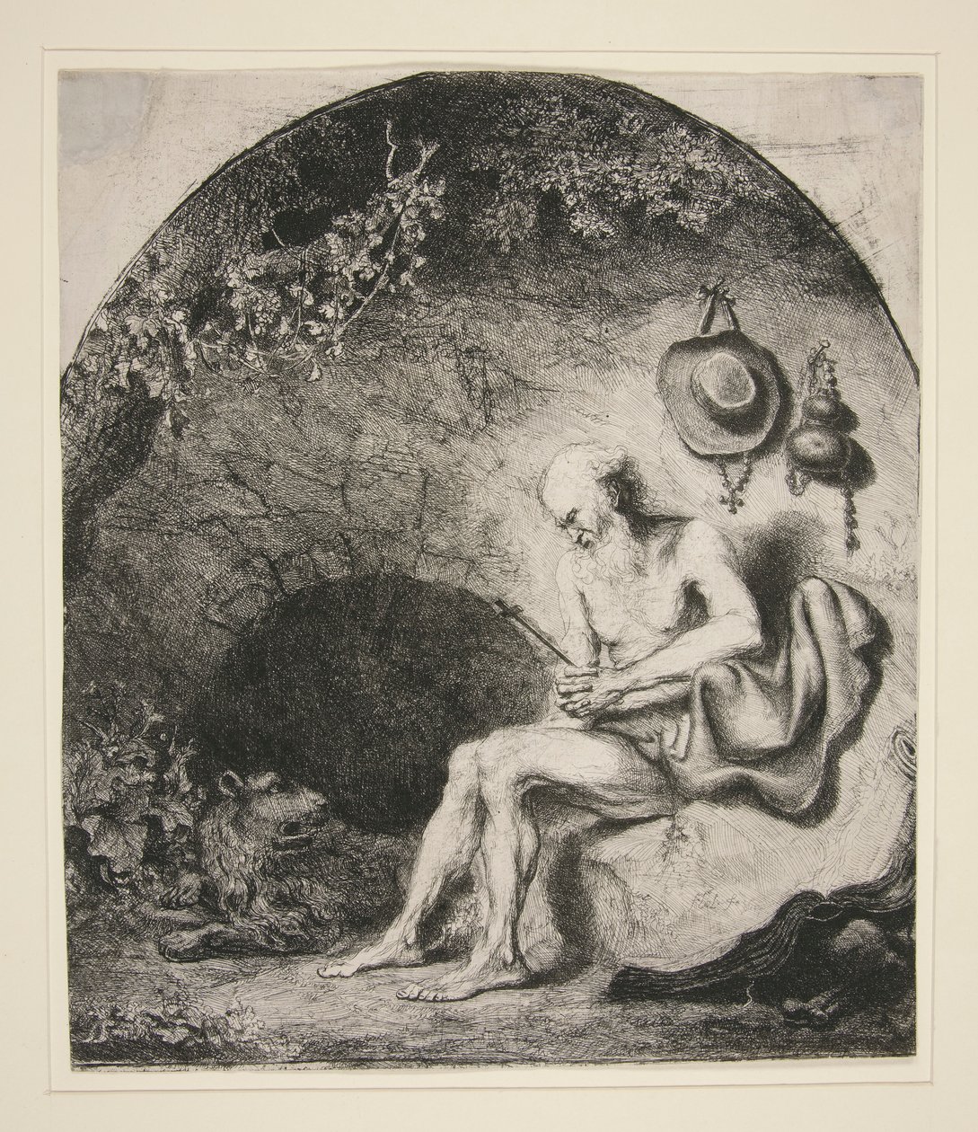 Mağaradaki Aziz Jerome by Ferdinand Bol