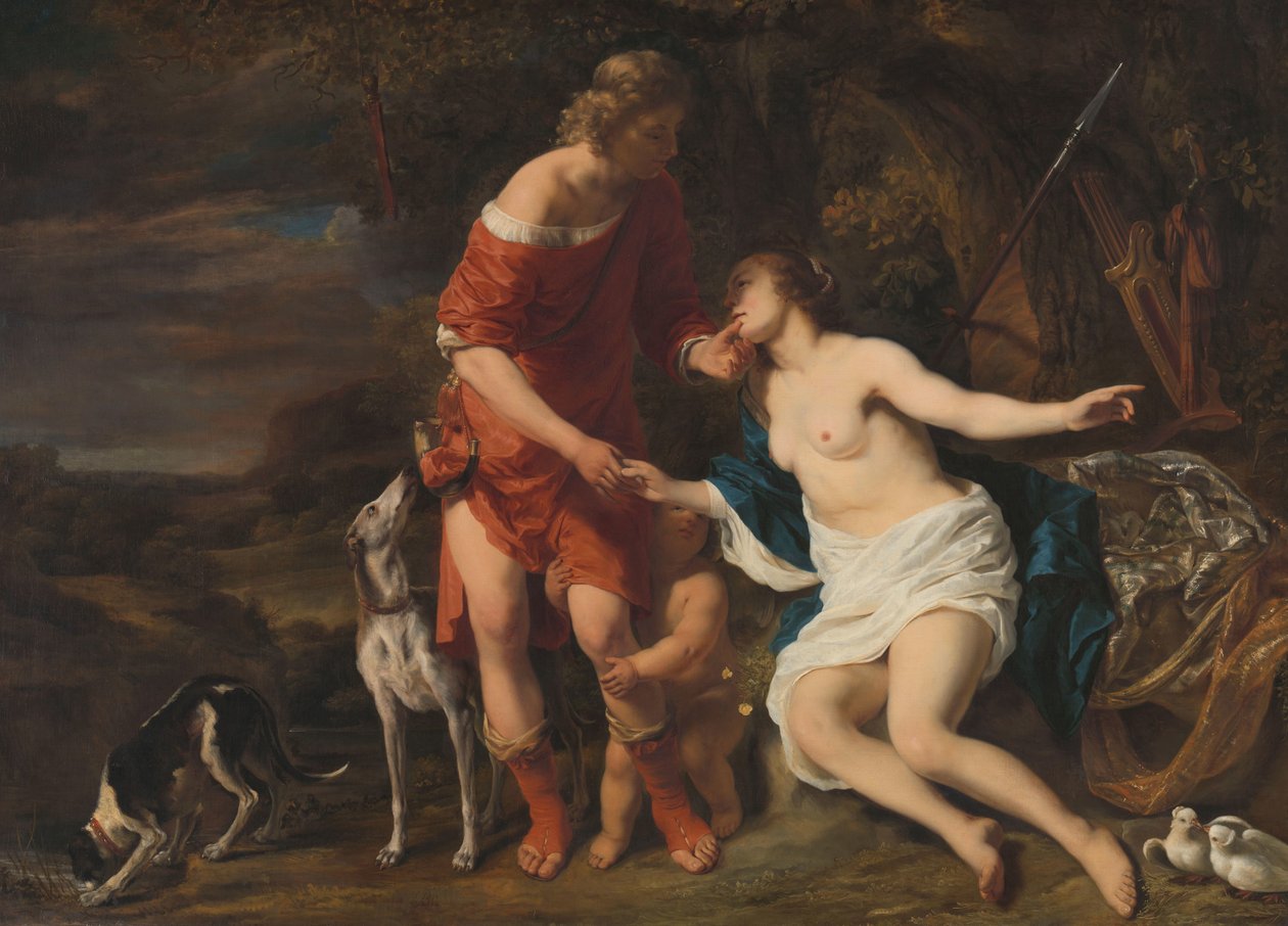 Venüs ve Adonis by Ferdinand Bol