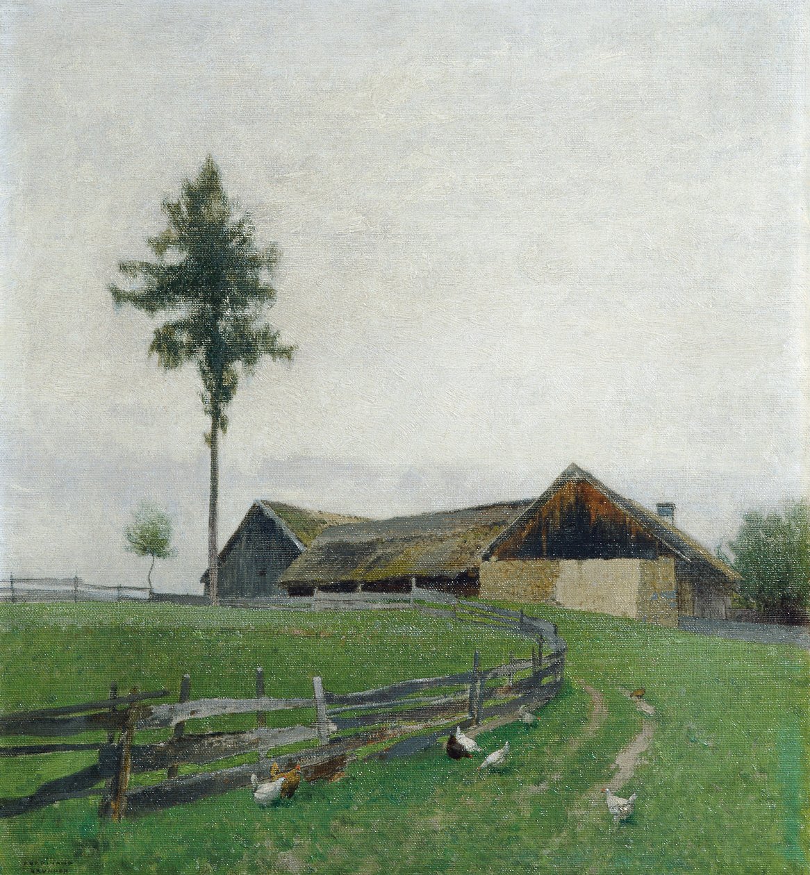 Zwettl yakınlarındaki çiftlik by Ferdinand Brunner