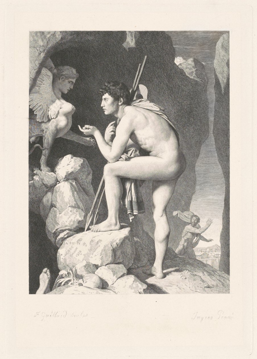Oedipus (Oedipe) by Ferdinand Gaillard, after Jean Auguste Dominique Ingres