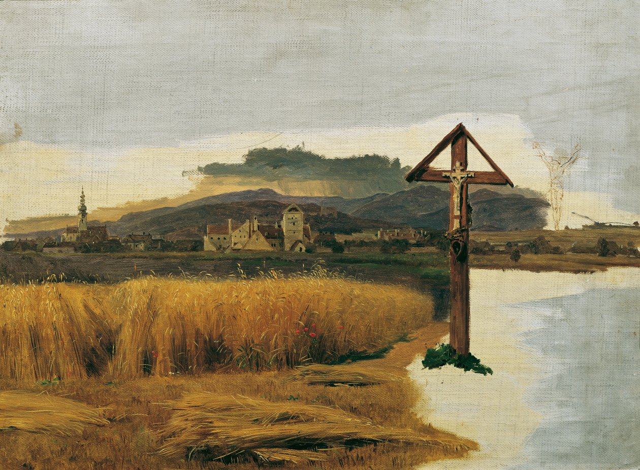 Brunn am gebirge manzarası by Ferdinand Georg Waldmuller