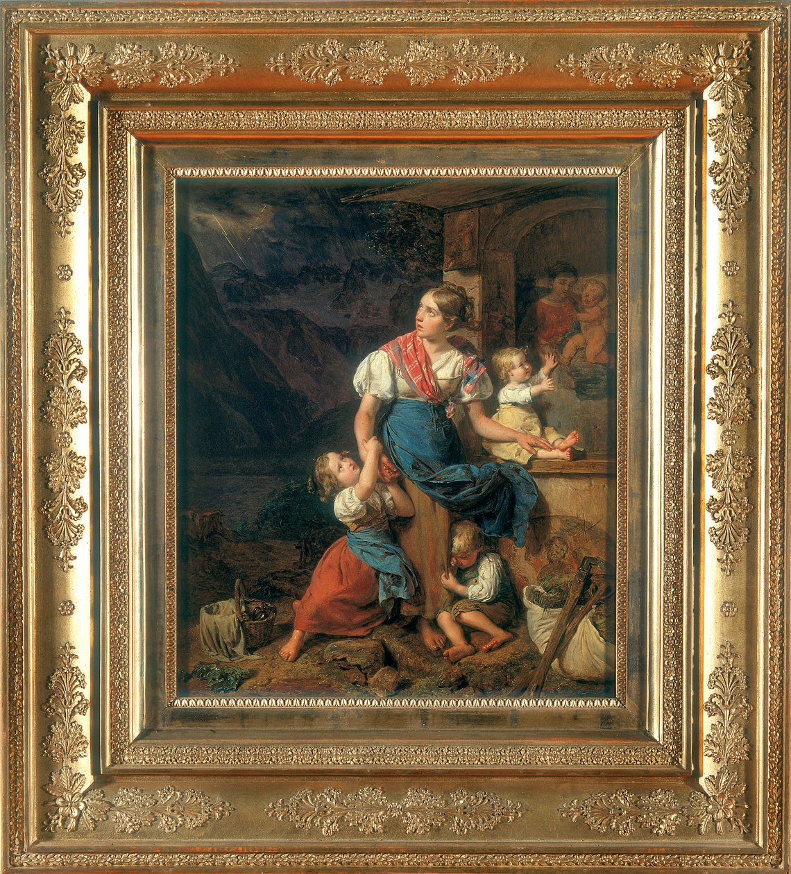 Altarilladan önce dua by Ferdinand Georg Waldmuller