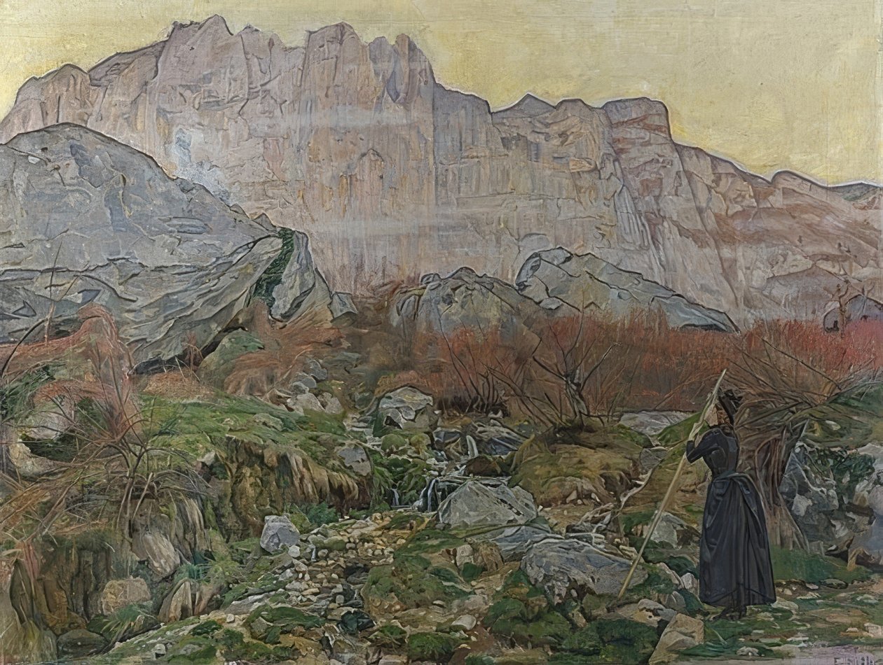 La Vision (dağ manzarası). 1889 by Ferdinand Hodler
