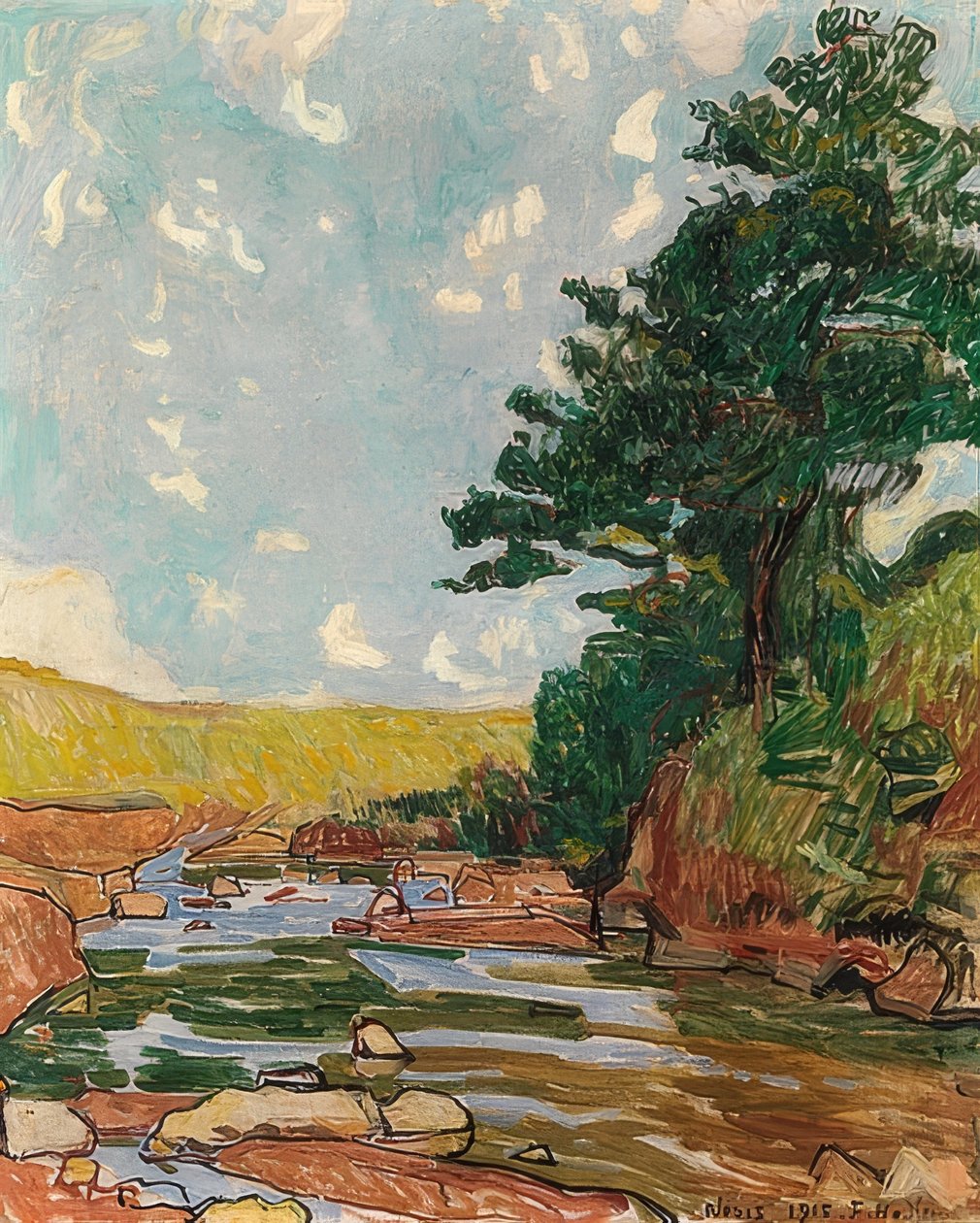 Néris yakınlarındaki manzara. 1915 by Ferdinand Hodler
