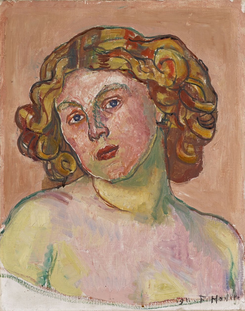 Portre Regina Morgeron, 1911. by Ferdinand Hodler