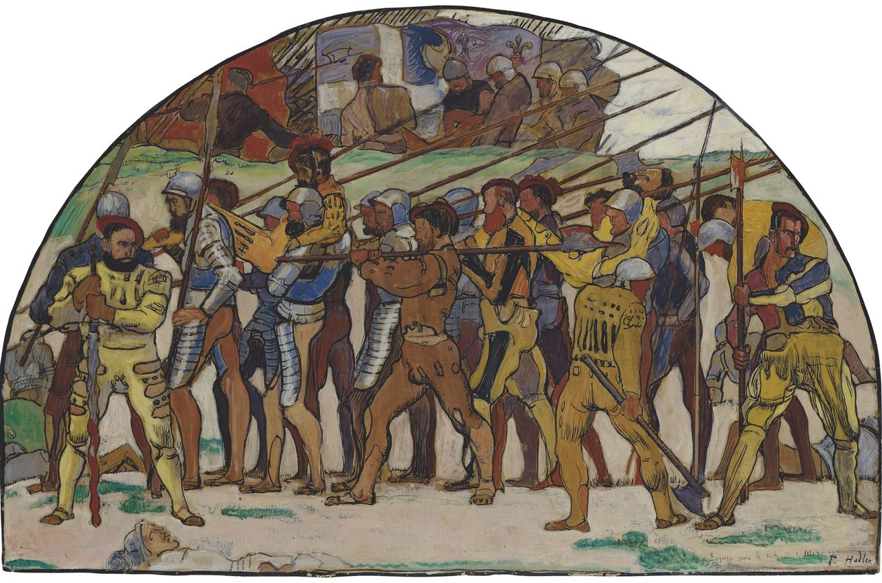 Marignano Varyantından Geri Çekilme, yaklaşık 1897 by Ferdinand Hodler
