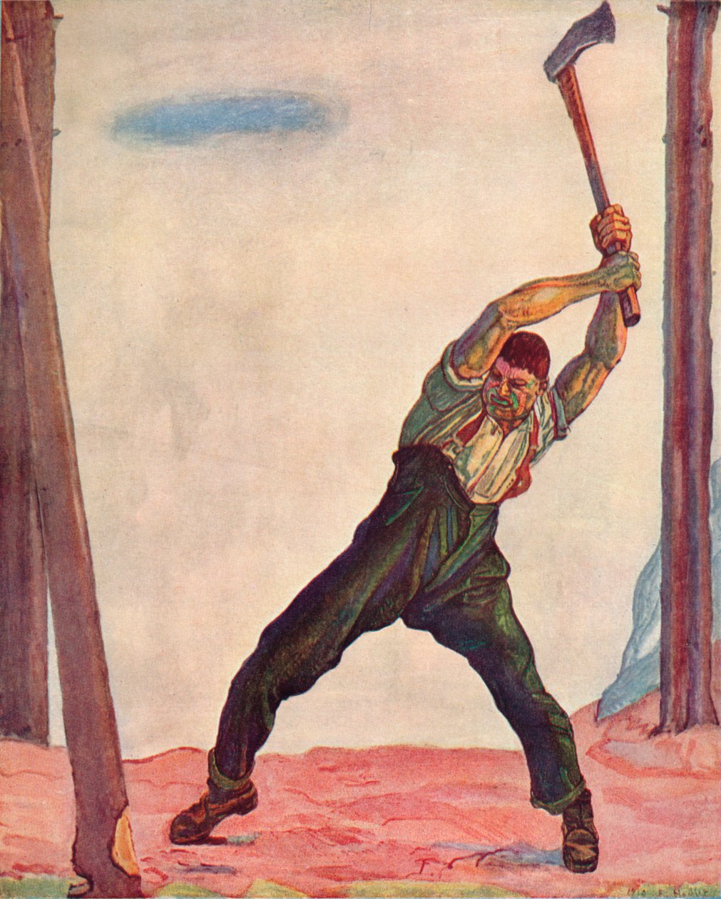 Oduncu, 1910. by Ferdinand Hodler